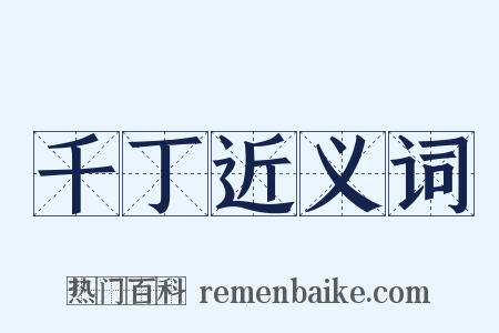 千丁近义词是什么意思的图片